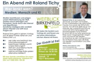 Ein Abend mit Roland Tichy: Wer lenkt wen? Medien, Mensch und KI