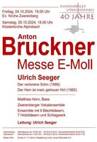 Anton Bruckner Messe E-Moll, Zwerenberger Vokalensemble, Leitung: Ulrich Seeger